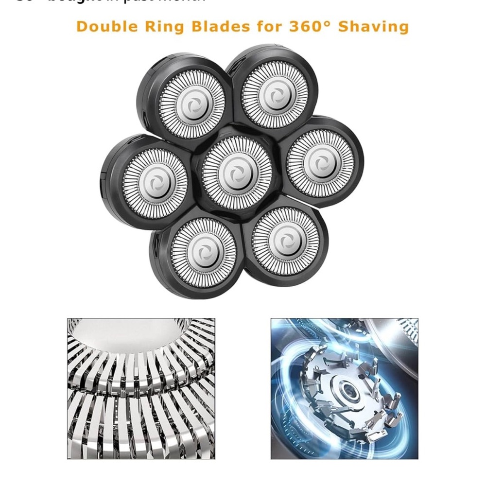 WANOCEAN - 2PC 7 Men’s Electric Shaver Replacement Heads - Picture 3 of 4
